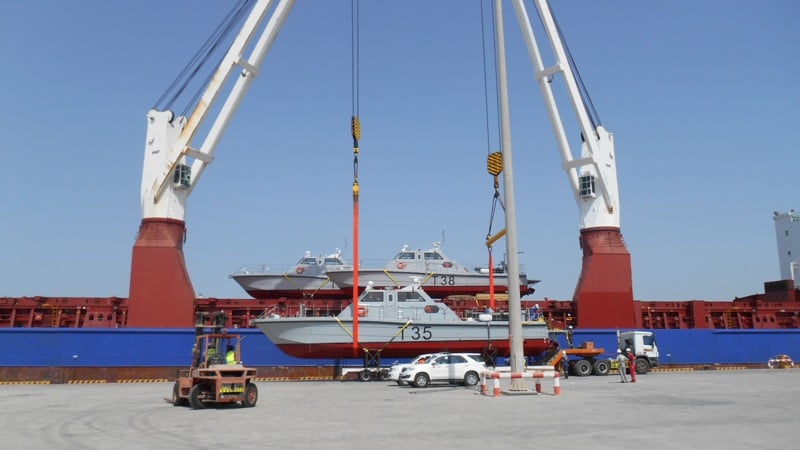 1600 X 1200 Shipment of patrol boats middle east